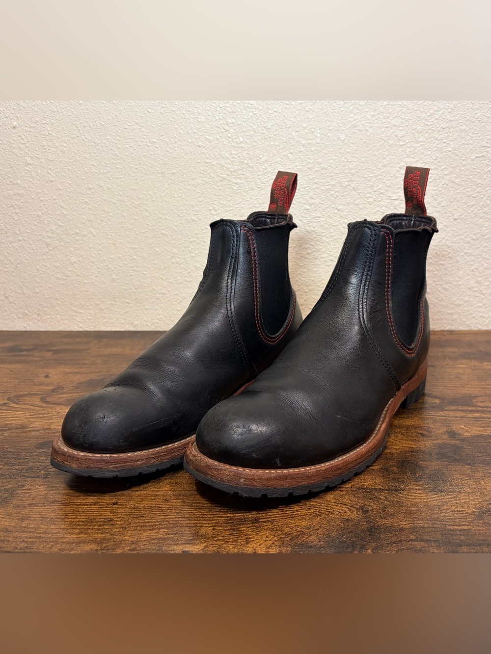 Red Wing Rancher 2918 Chelsea Boots Black Leather Shoes USA Men’s US 9 Uk 8